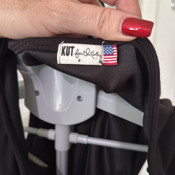 Kut From The Kloth Stitch Fix Mollee Classic Black Sleeveless Ruched Dress - Picture 6 of 8